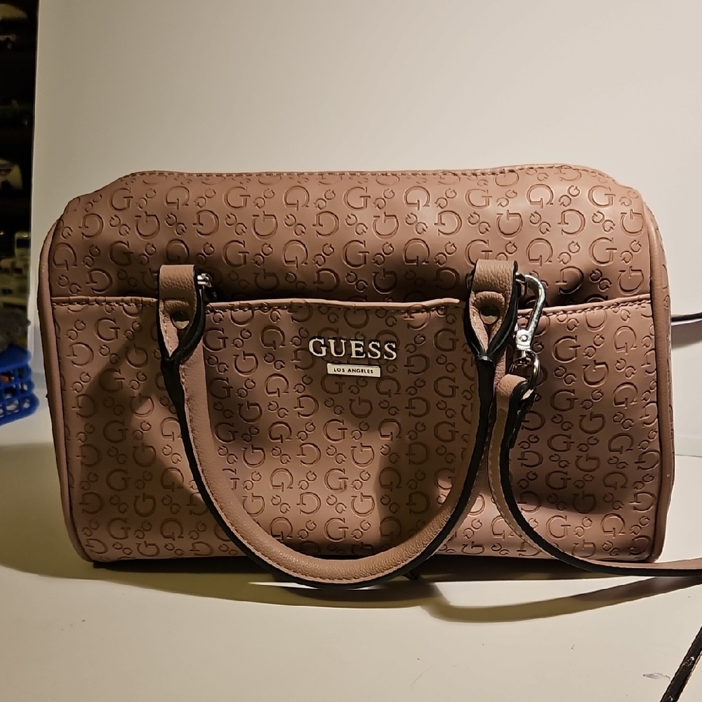 Guess Los Angeles Tan Shoulder Handbag Purse